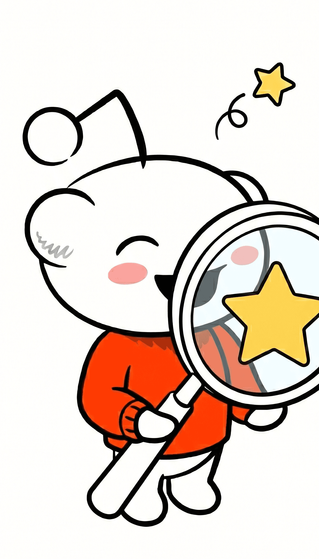 Illustration of a Reddit mascot using a magnifying glass to discover the right audience