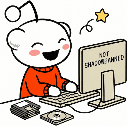 A Reddit user is checking for the account shadowban status